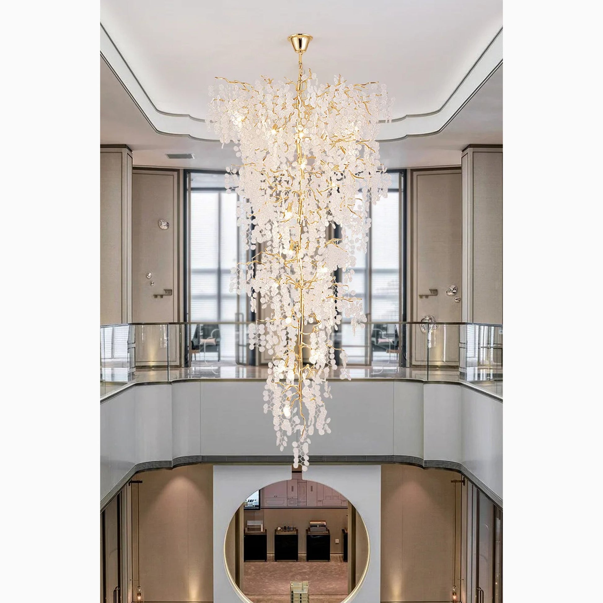 Aidone | Large Luxury Crystal Chandelier For Staircase