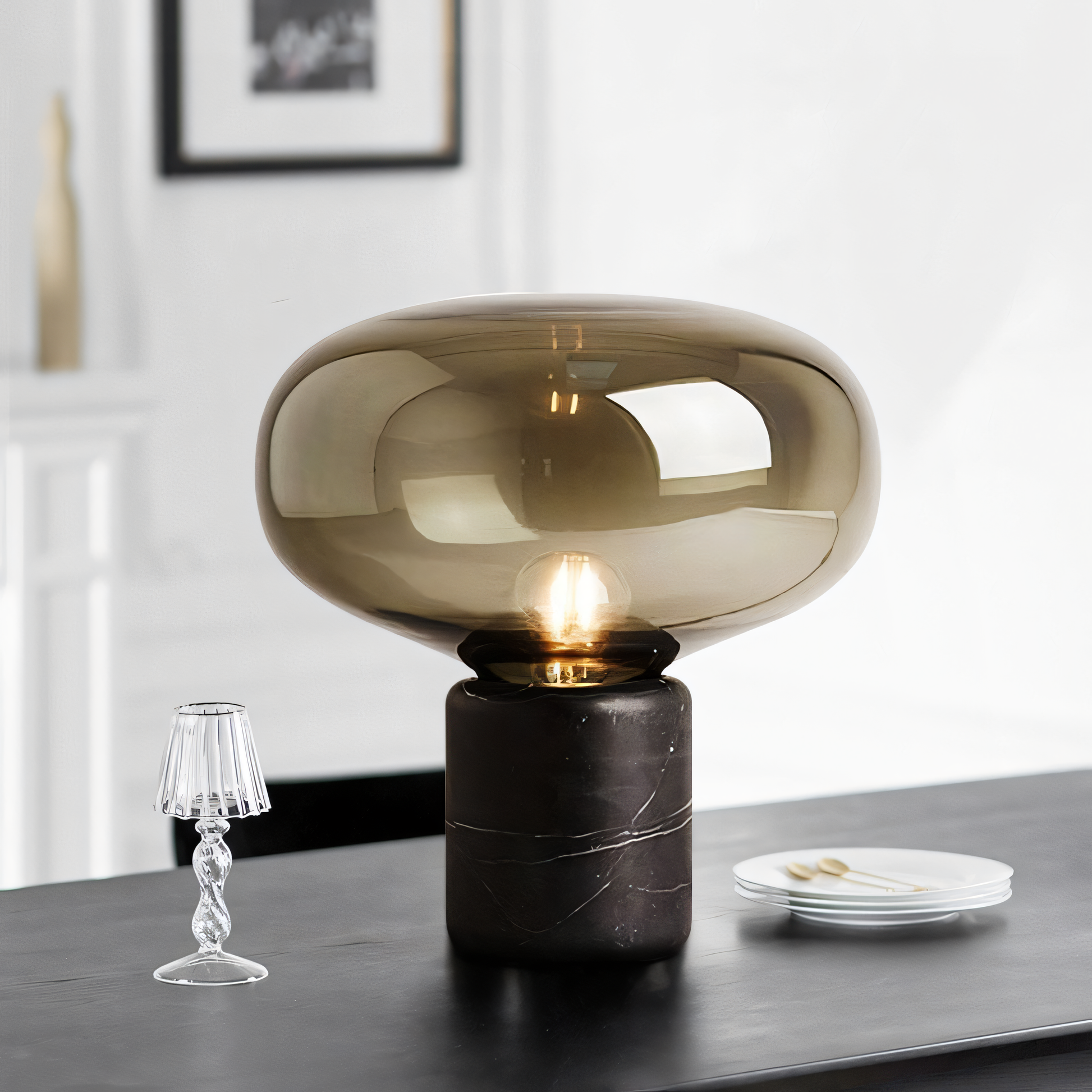 Marquina Marble Table Lamp