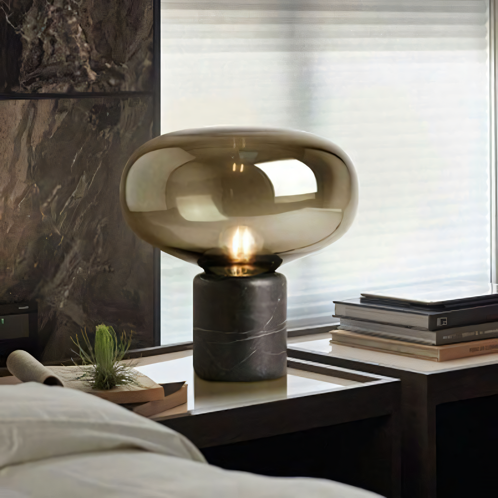 Marquina Marble Table Lamp