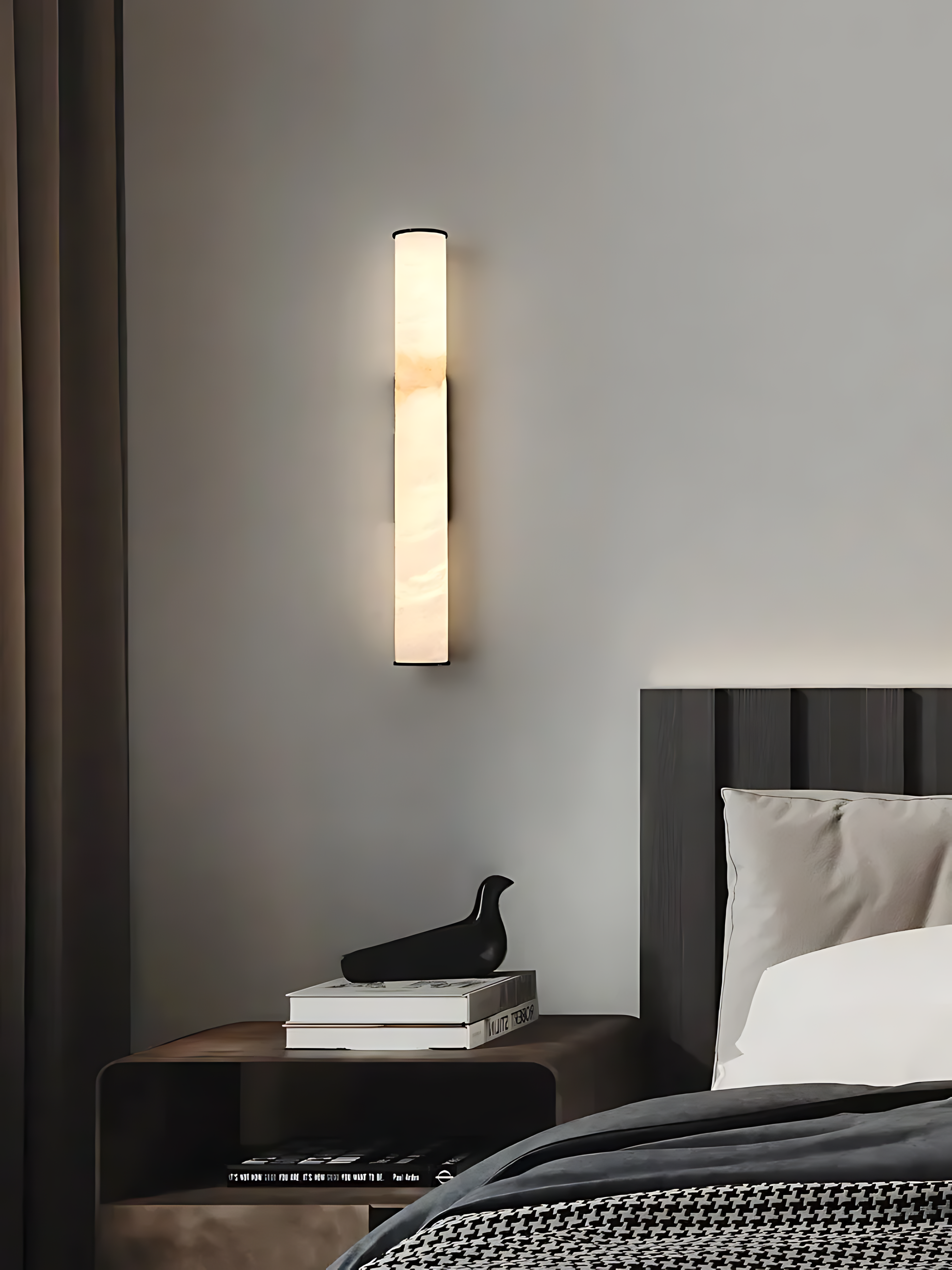 Cylindra LED Wall Lamp - Marble Natural Stone