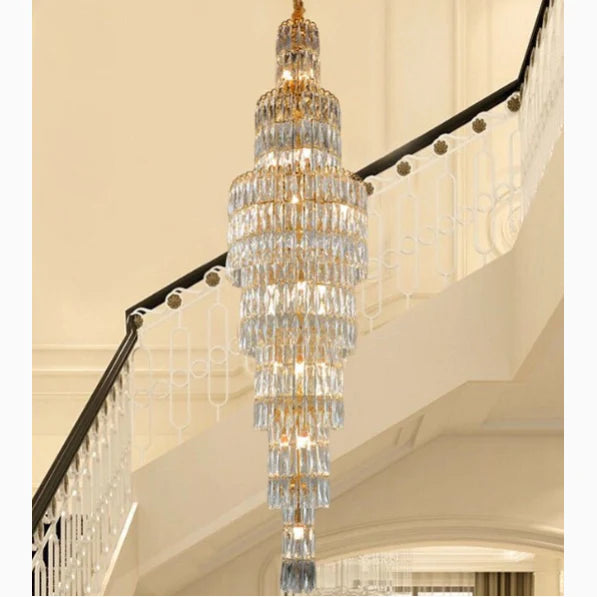 Luxury Long Crystal Chandelier for Stairway