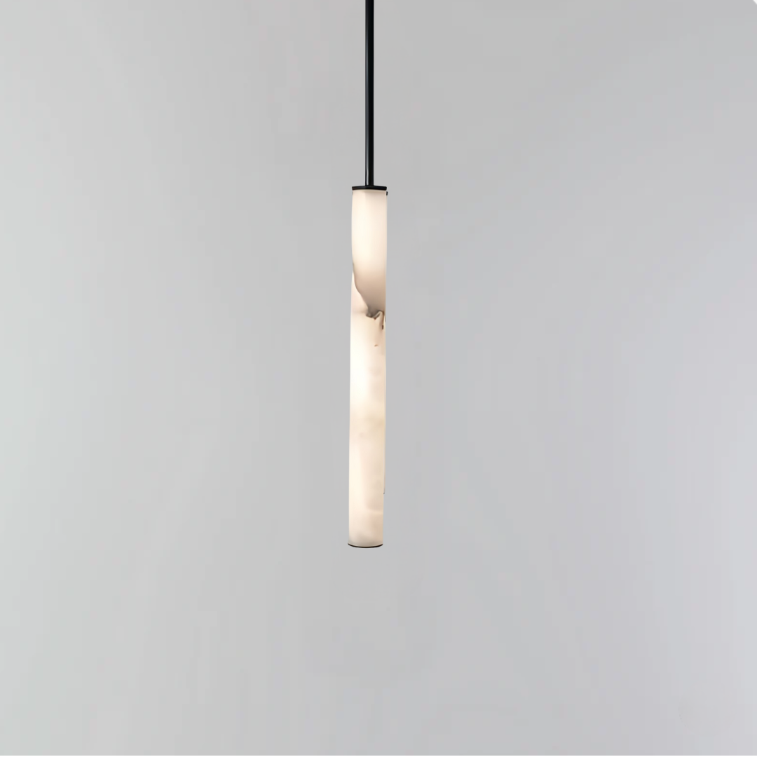 Cylindra LED Pendant Lamp - Marble Natural Stone
