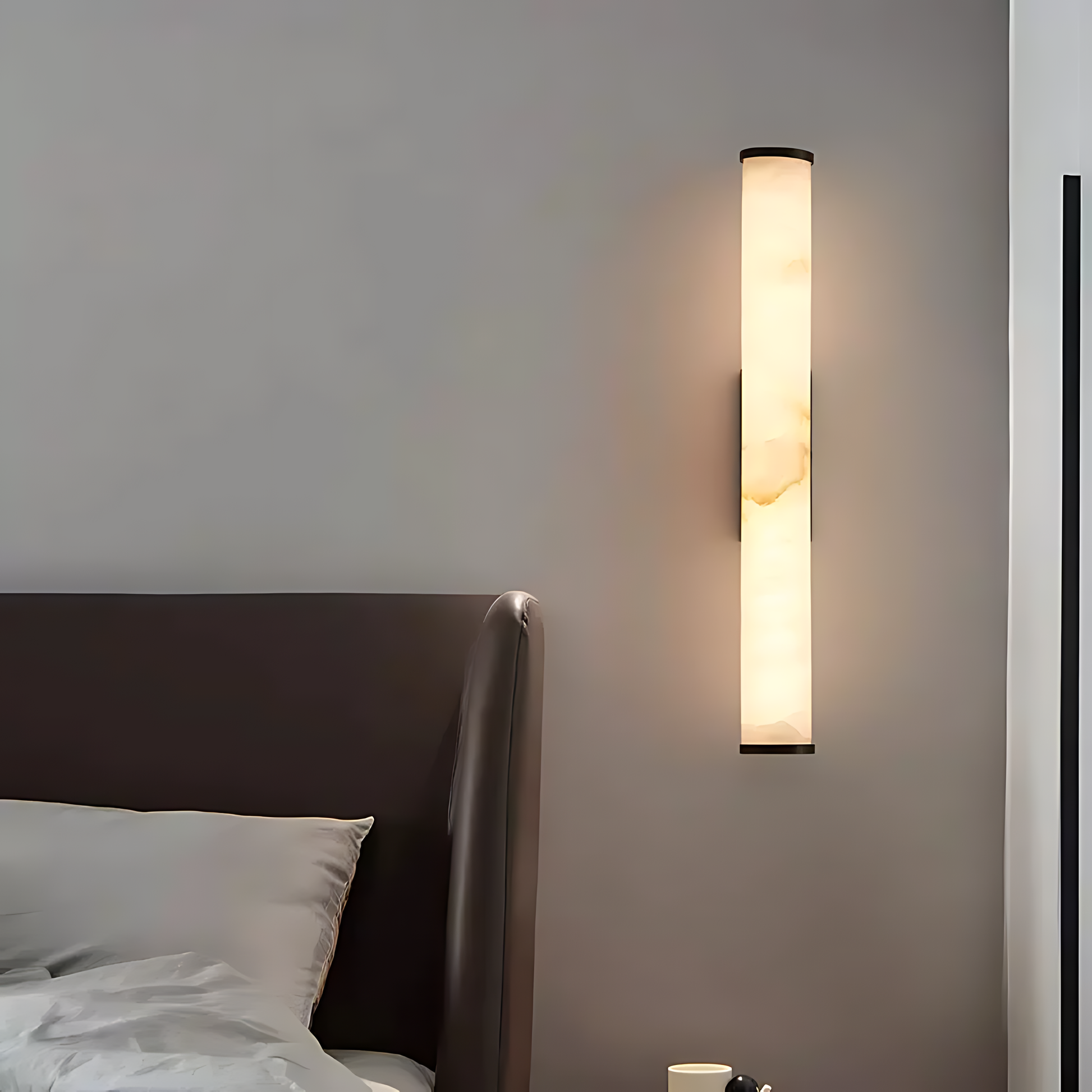 Cylindra LED Wall Lamp - Marble Natural Stone