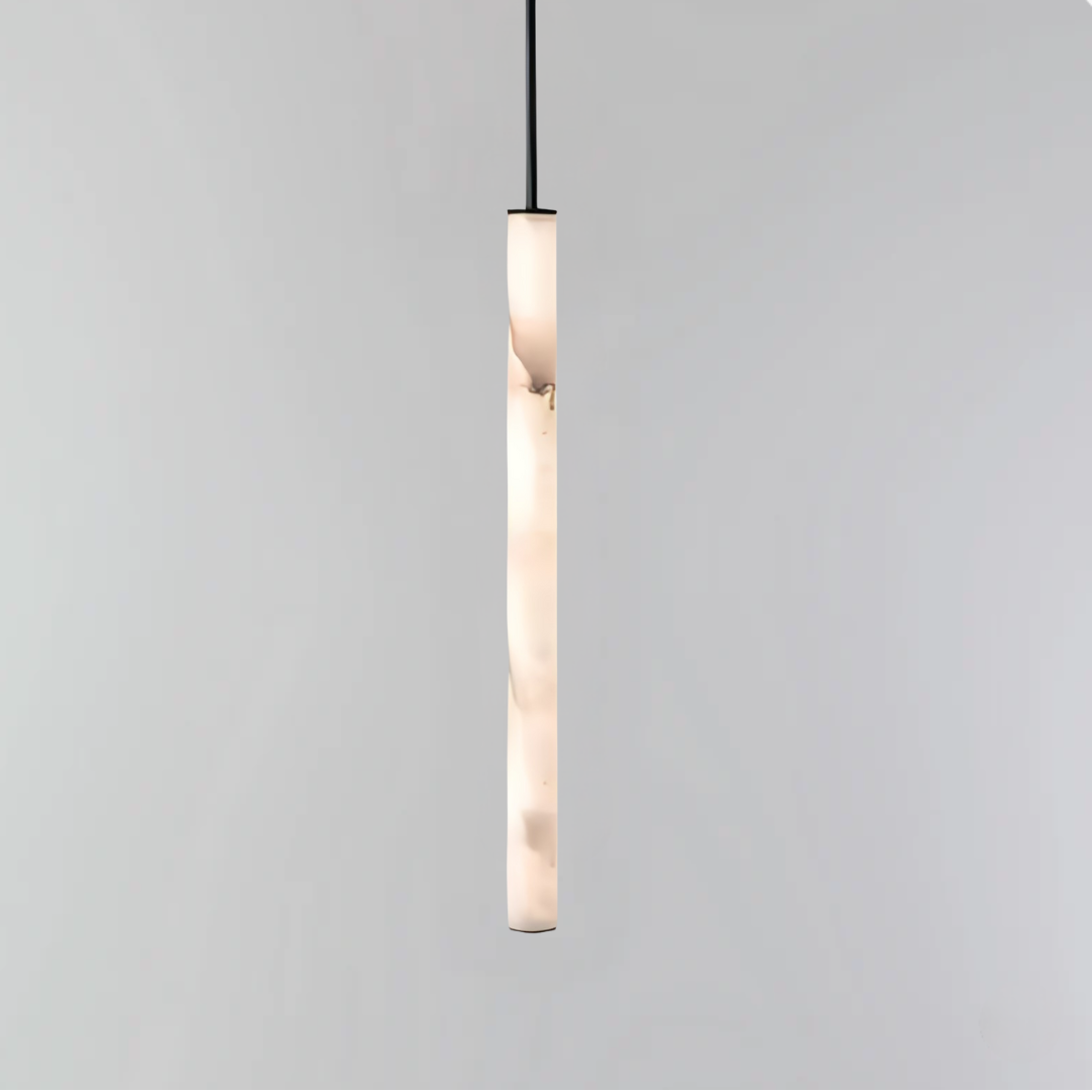 Cylindra LED Pendant Lamp - Marble Natural Stone