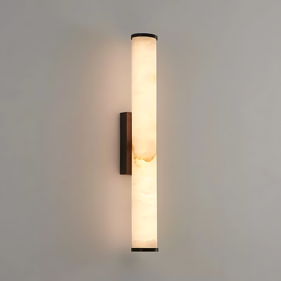 Cylindra LED Wall Lamp - Marble Natural Stone