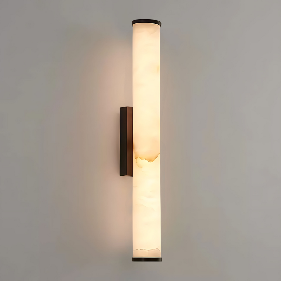 Cylindra LED Wall Lamp - Marble Natural Stone