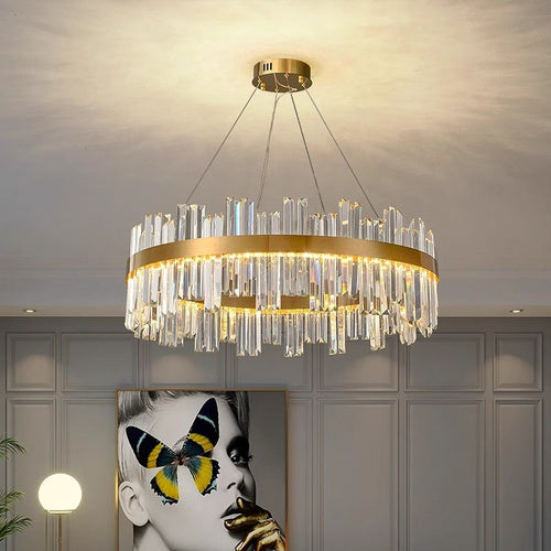 Gold/Black crystal chandelier