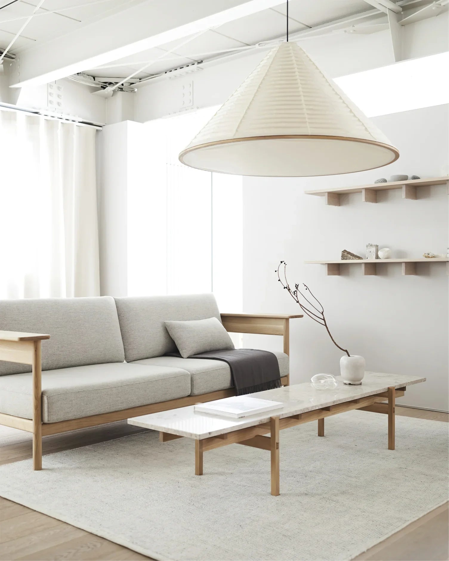 Cone Washi Pendant Light