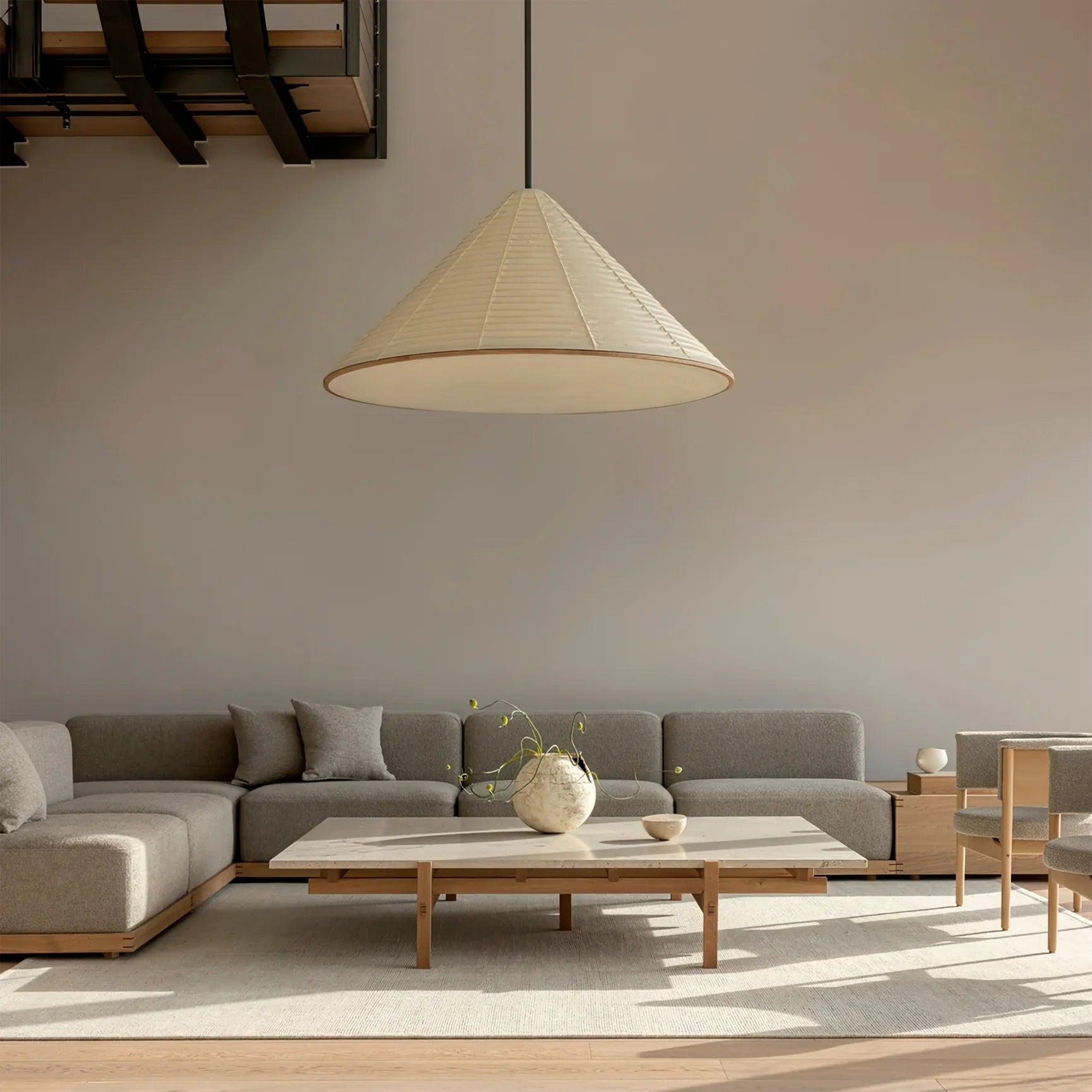 Cone Washi Pendant Light