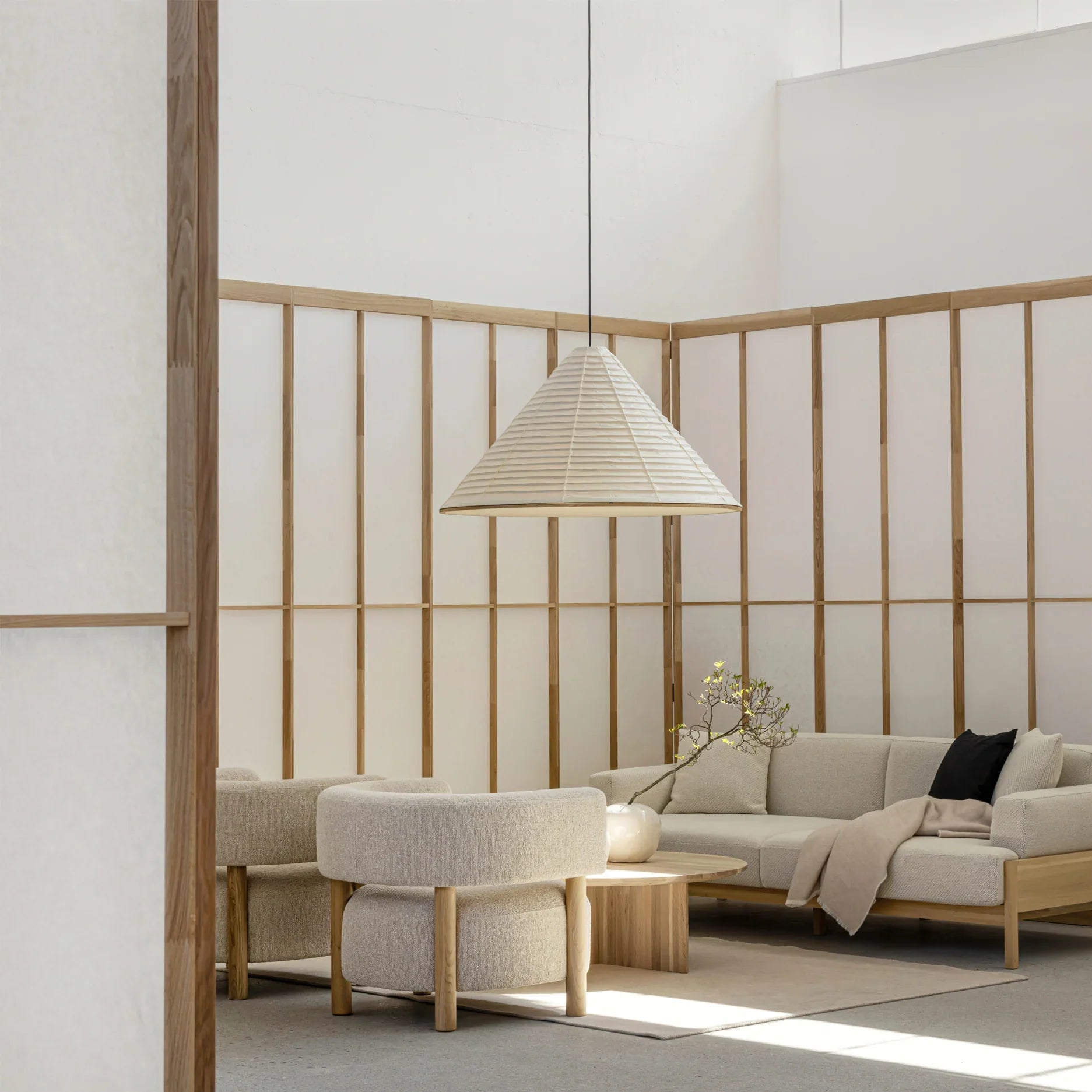 Cone Washi Pendant Light