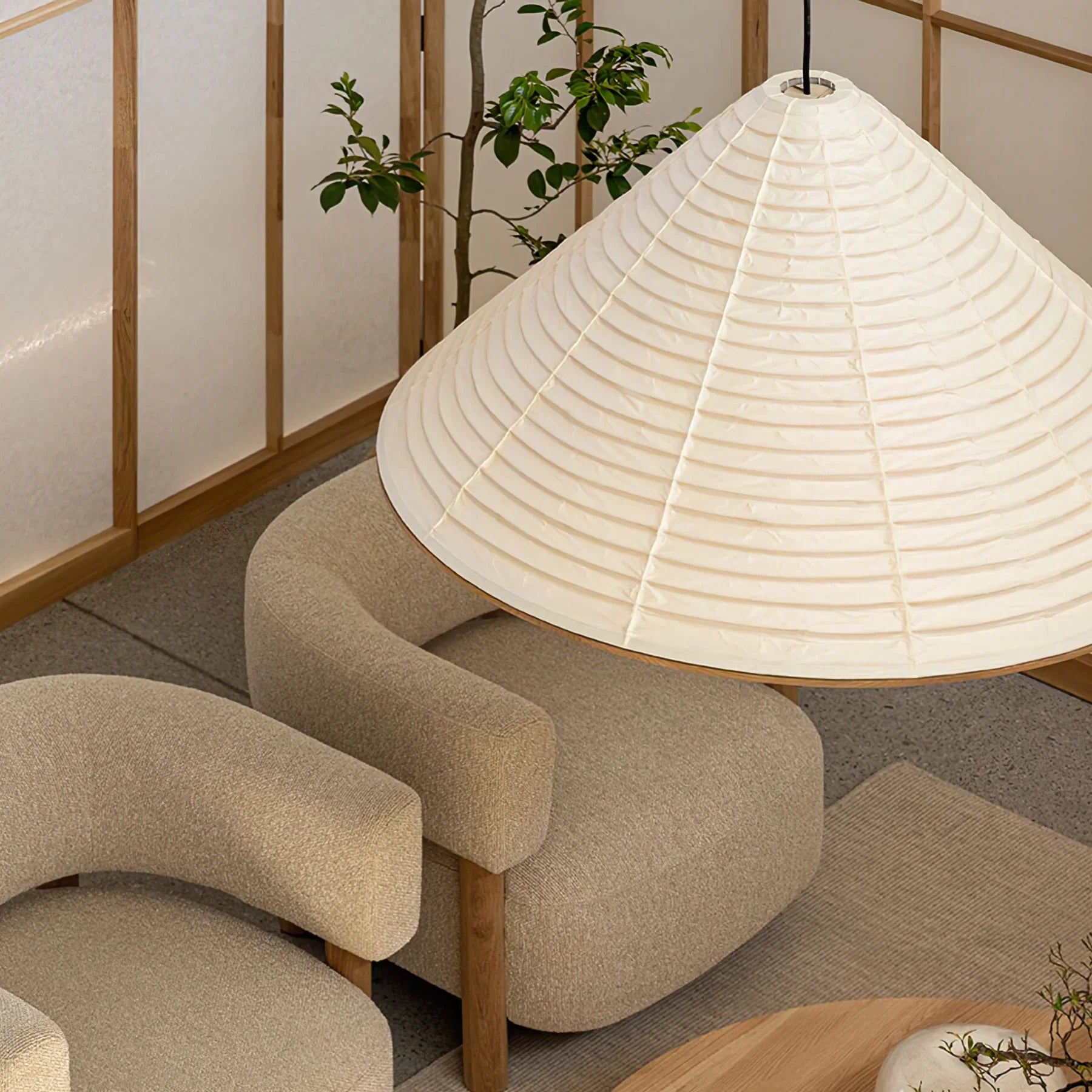 Cone Washi Pendant Light