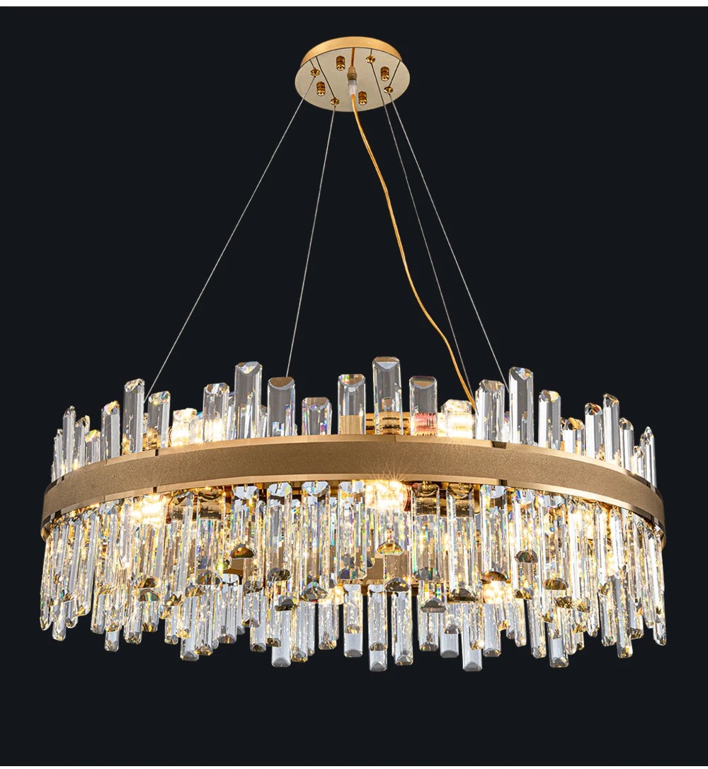 Gold/Black crystal chandelier