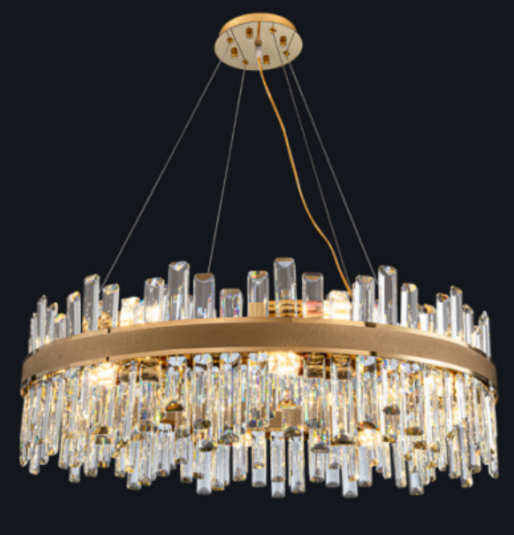 Gold/Black crystal chandelier