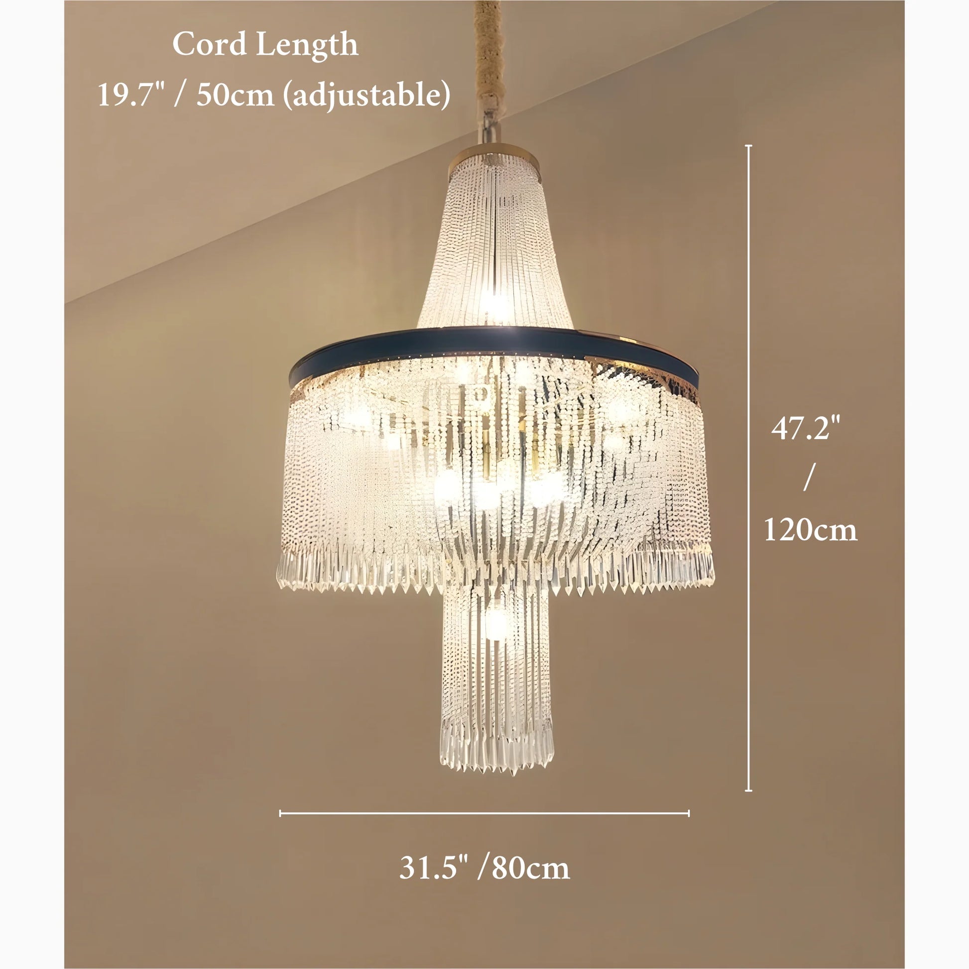 Deiva Marina | Luxury Large Spiral Crystal Chandelier for Staircase