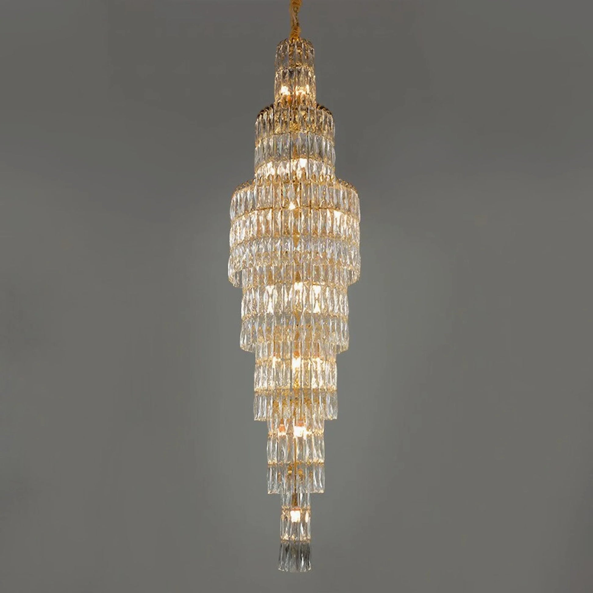 Luxury Long Crystal Chandelier for Stairway