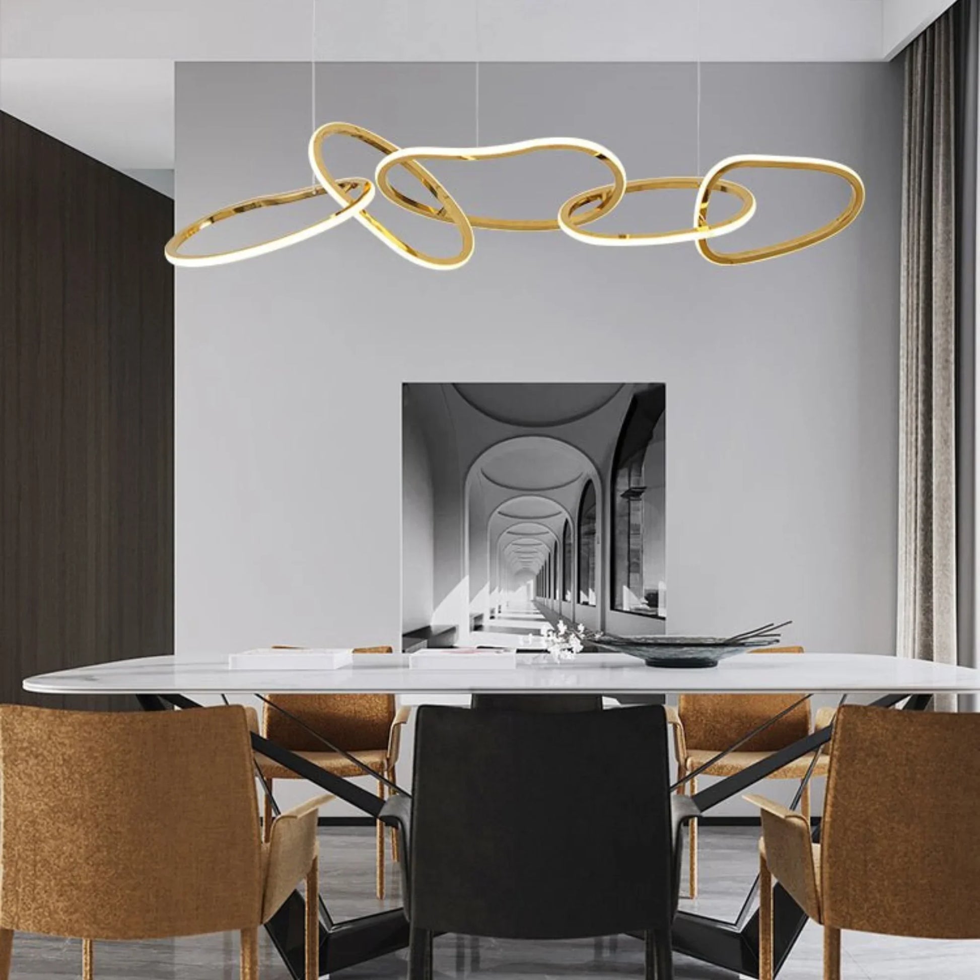Creative Design Gold Crystal Chandelier for Dining Room