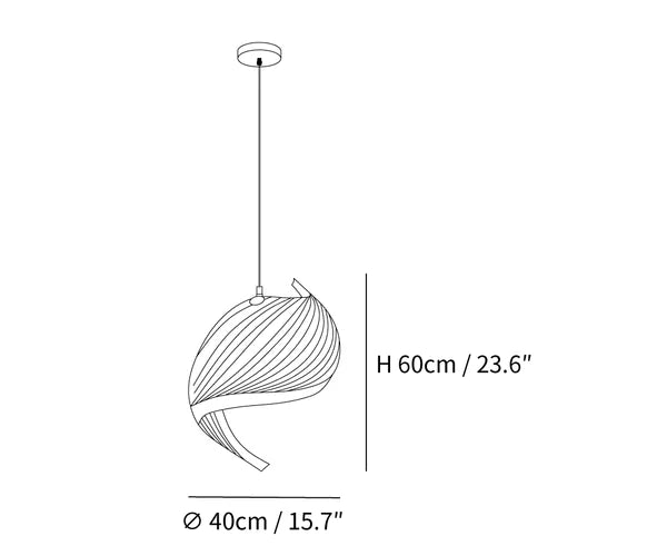 Nautilus Shell Pendant Light
