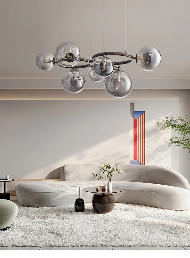 Black Gold Sphere Lamp