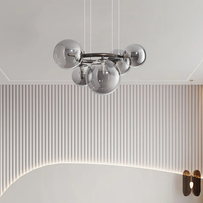 Black Gold Sphere Lamp